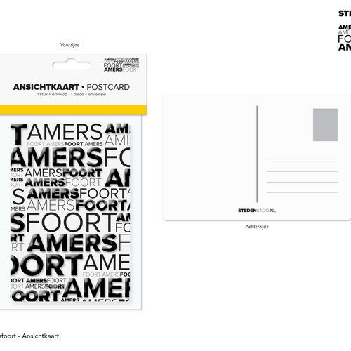 ANSICHTKAART + ENVELOP AMERSFOORT