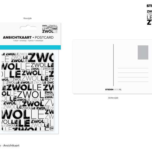 ANSICHTKAART + ENVELOP ZWOLLE