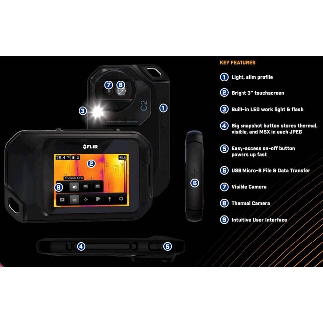 FLIR C2 Taschenformat Wärmebildcamera