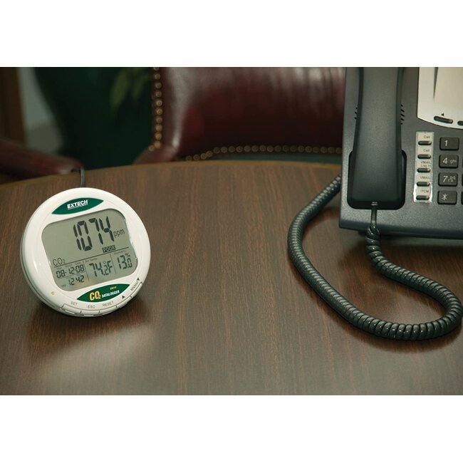 EXTECH CO210:  Luchtkwaliteits CO2 meter met datalogging