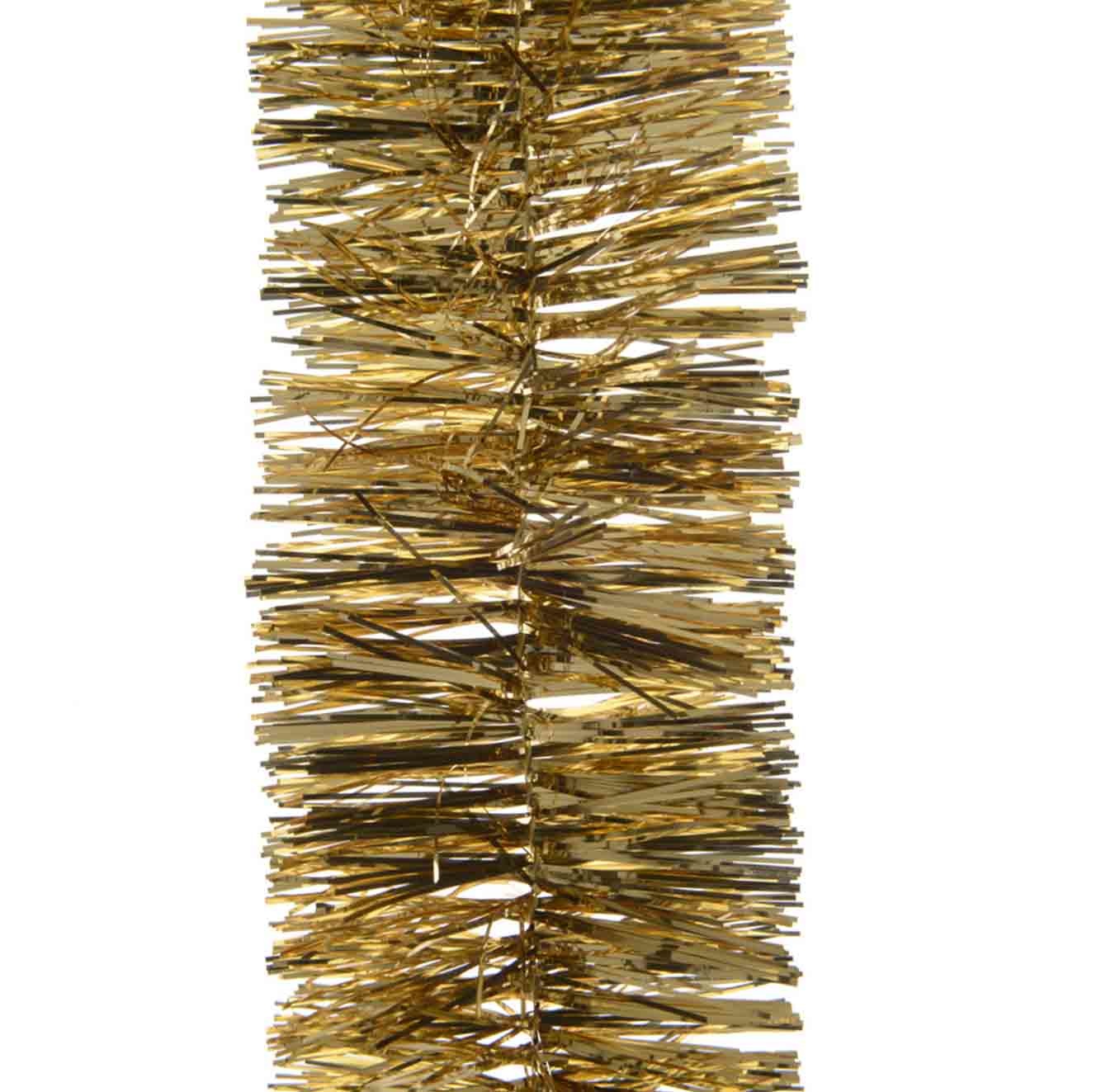 Kerstslinger lametta | glanzend lichtgoud | 270cm