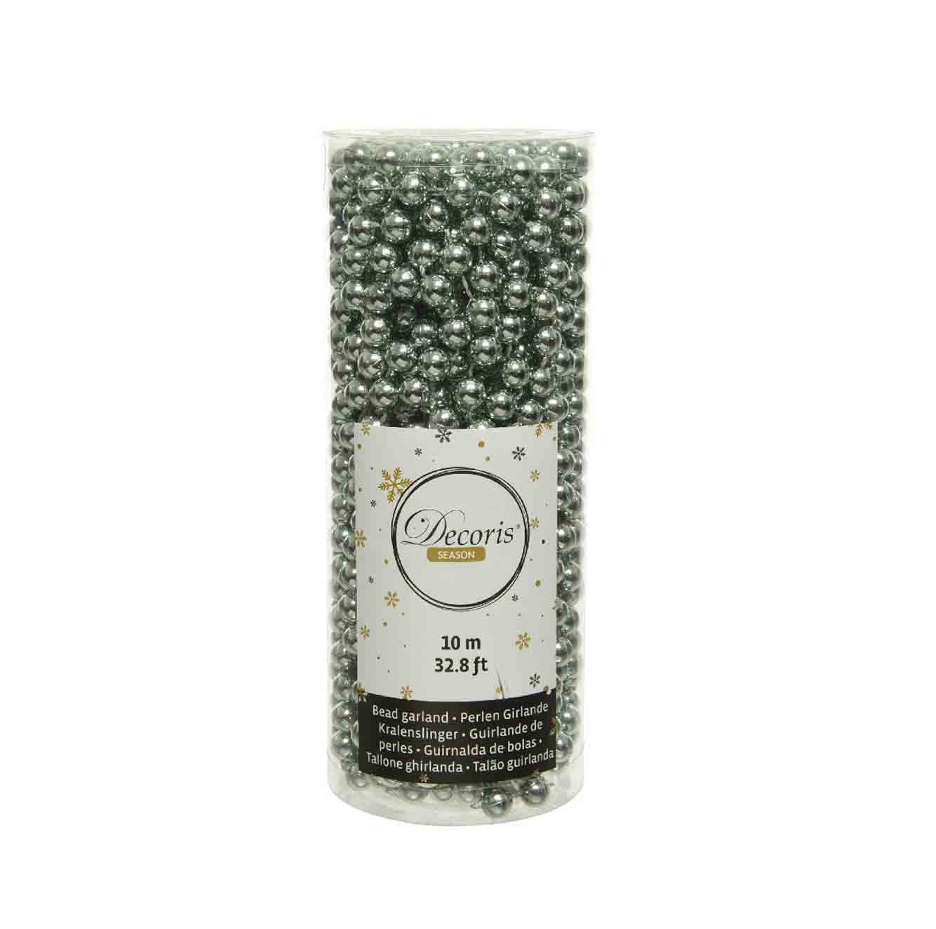 Kralenketting kerstboom 10m salie groen