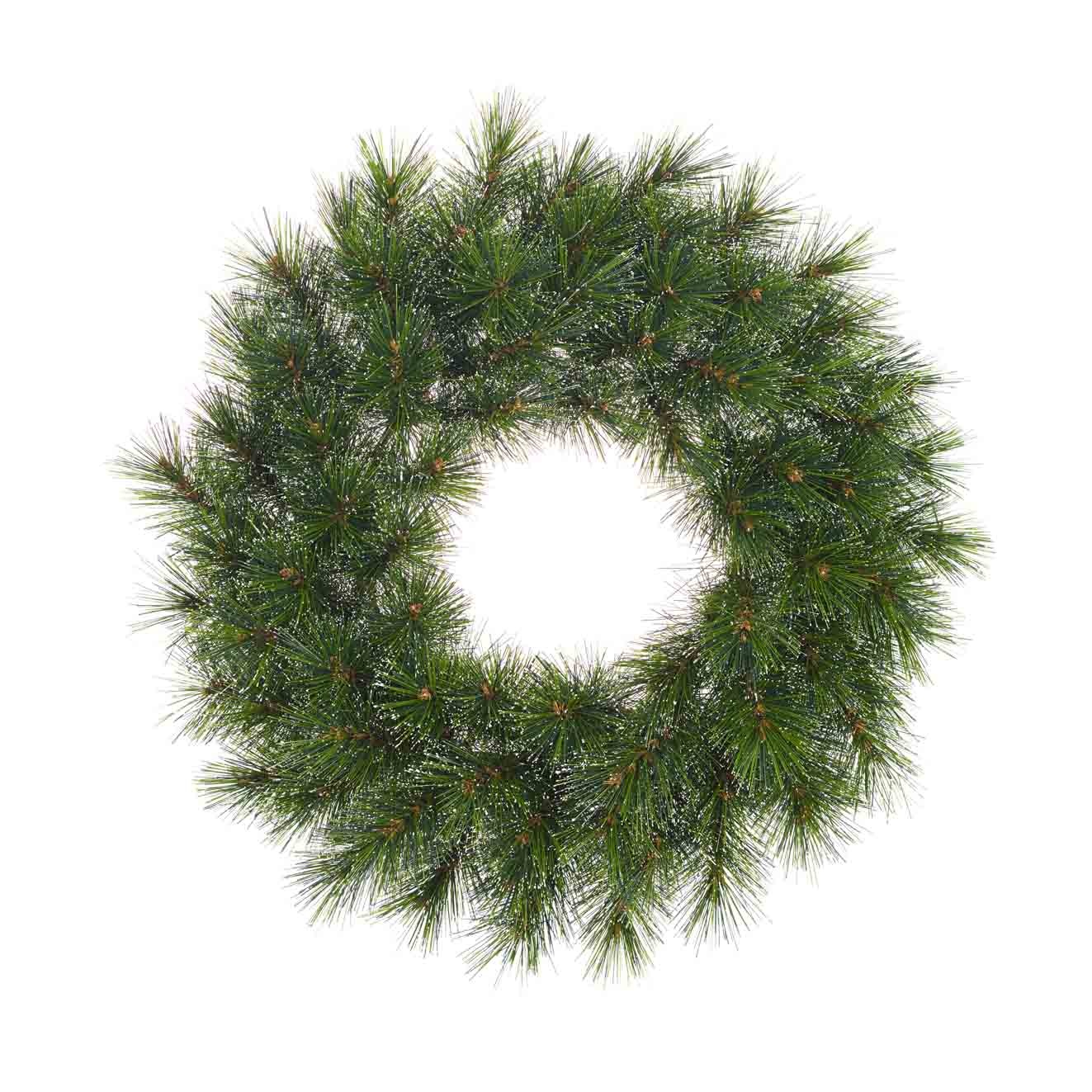 Glendon kerstkrans | groen met bevroren details | 45cm