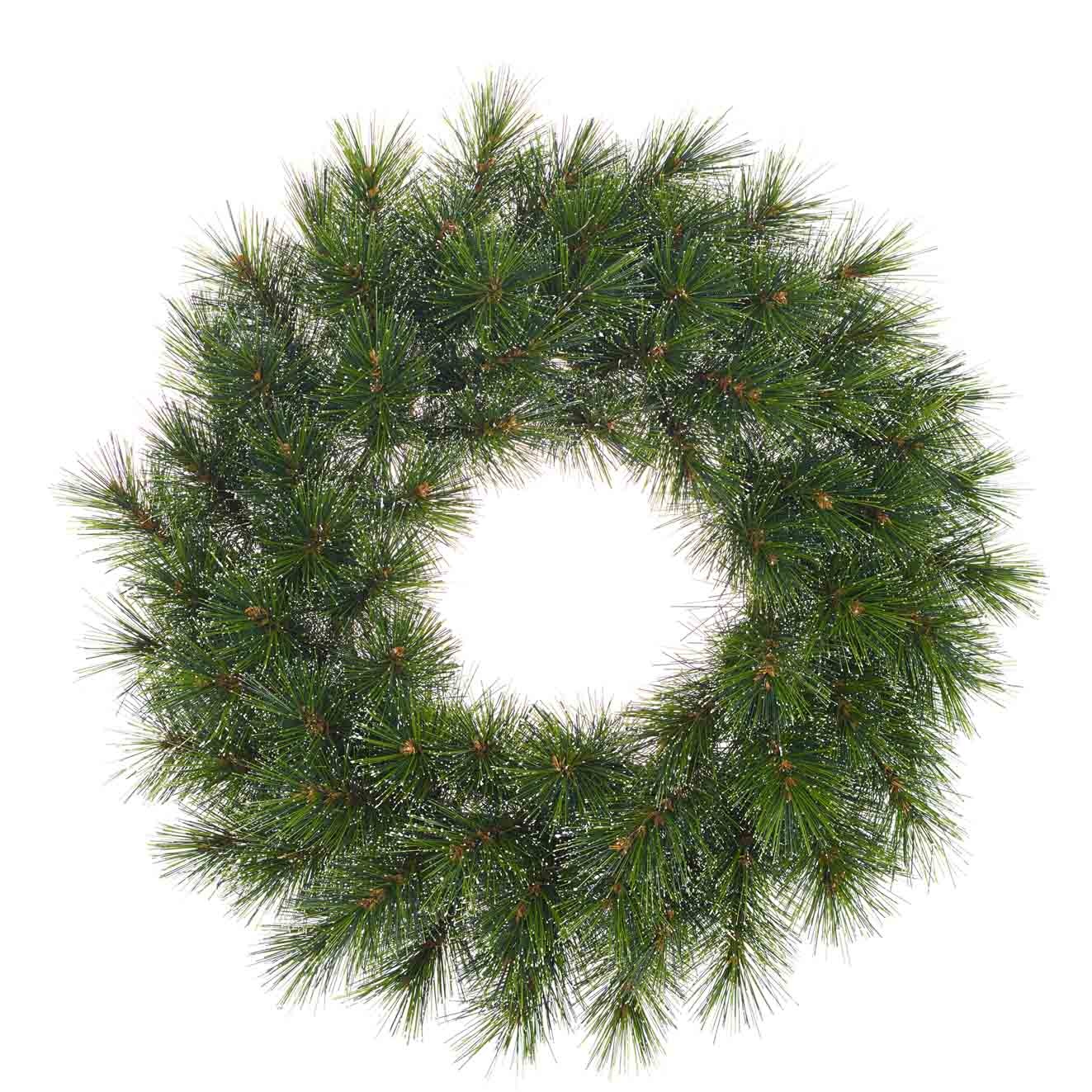 Glendon kerstkrans | groen met bevroren details | 60cm