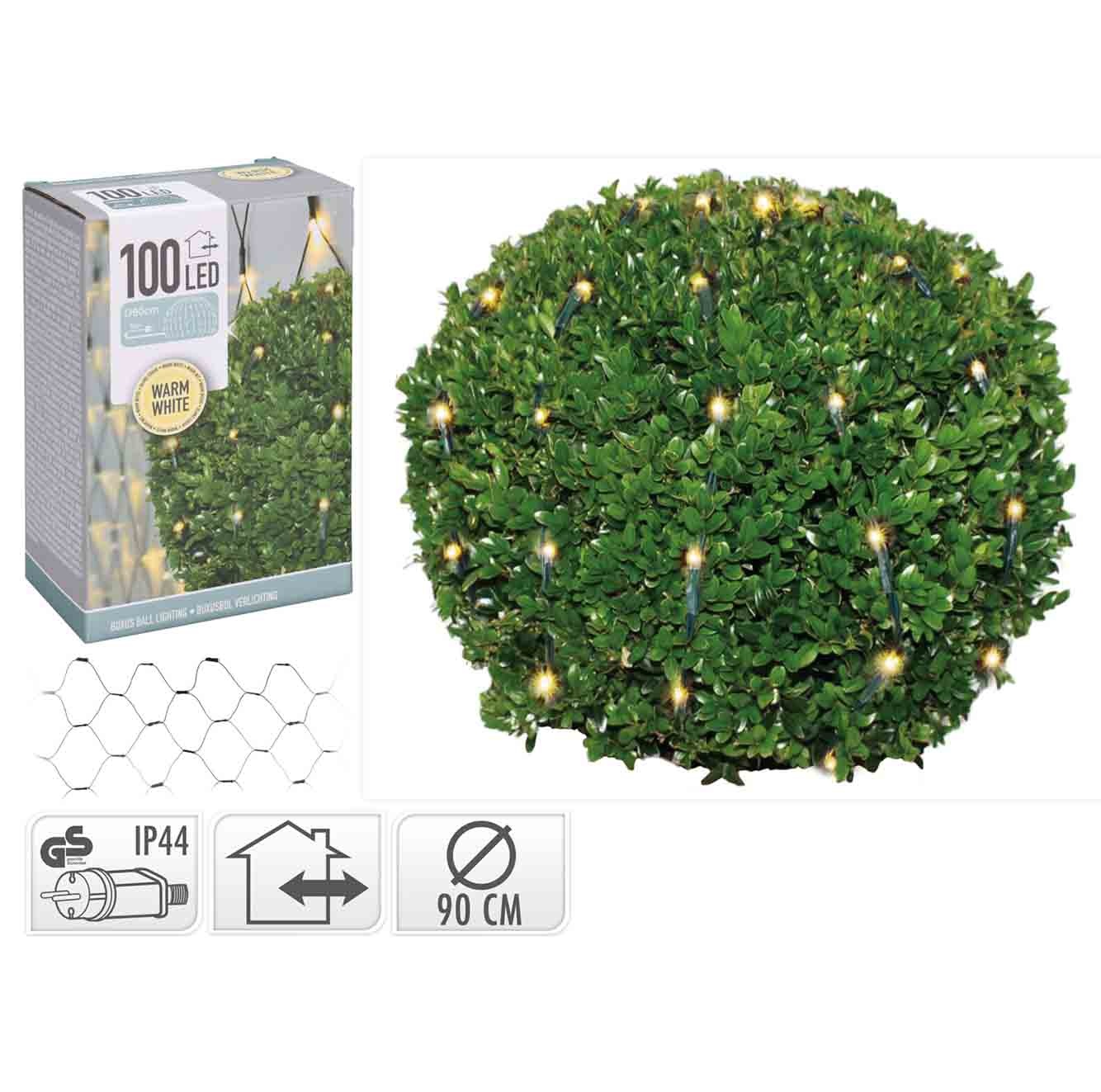 Buxusbalverlichting | 100 LED lampjes | warm wit