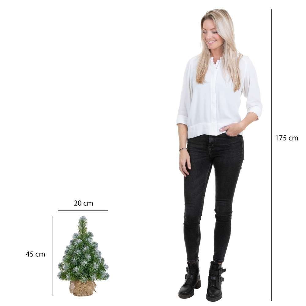 Norton frosted kerstboompje | groen met sneeuw details | 45cm