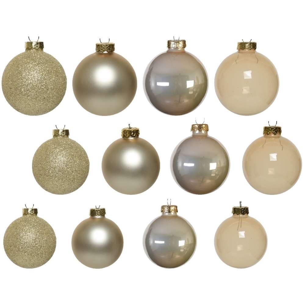 Kerstballen set 42-delig | glas | parel | diverse maten