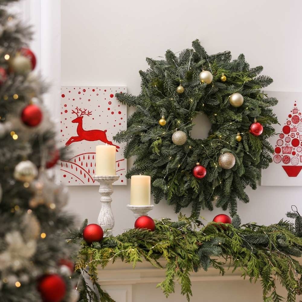 Kerstballen mixbox 33-delig | kunststof/onbreekbaar | donkerrood | diverse maten