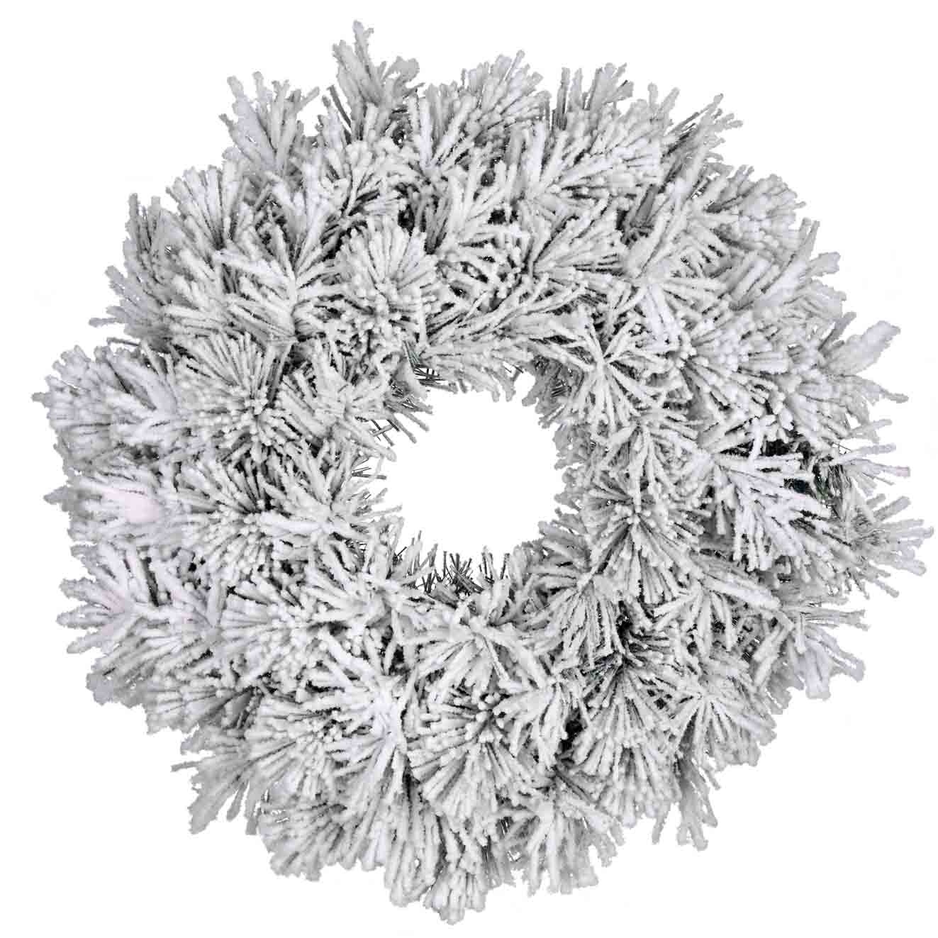 Dinsmore Frosted kerstkrans | wit/met sneeuw | 45cm