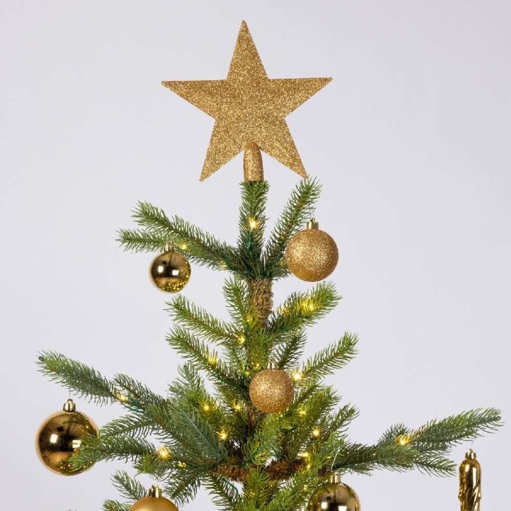 Kerstballen mixbox 33-delig | kunststof/onbreekbaar | lichtgoud | diverse maten