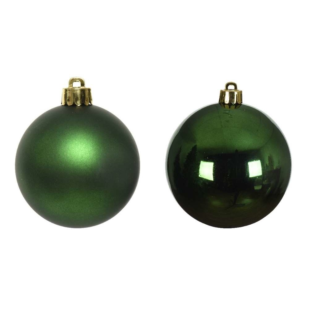 Kerstballen set 10-delig | glas | dennengroen | 6cm