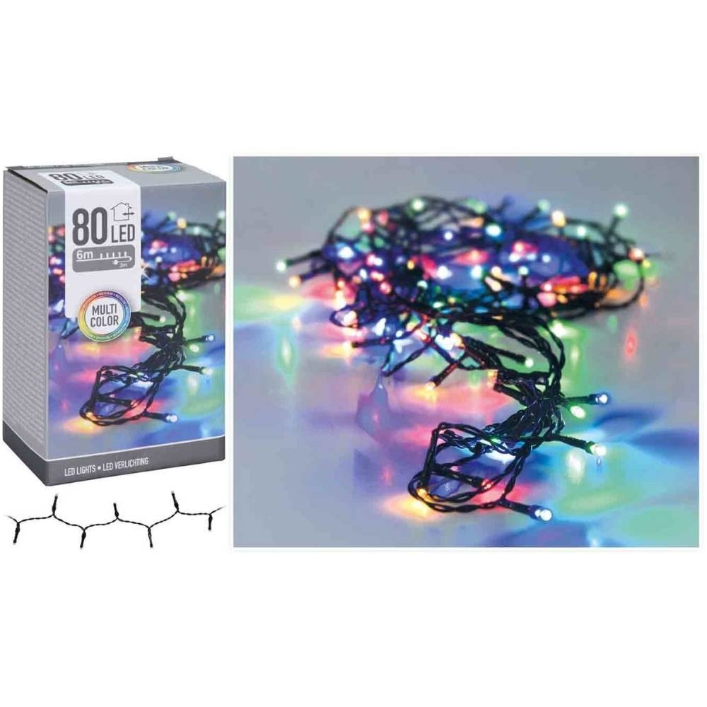 Kerstverlichting | 80 LED lampjes | multicolor | 6 meter