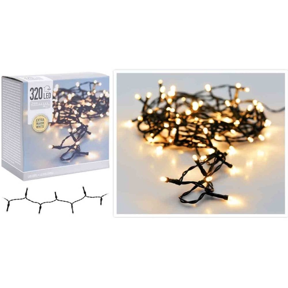Kerstverlichting | 320 LED lampjes | extra warm wit | 24 meter