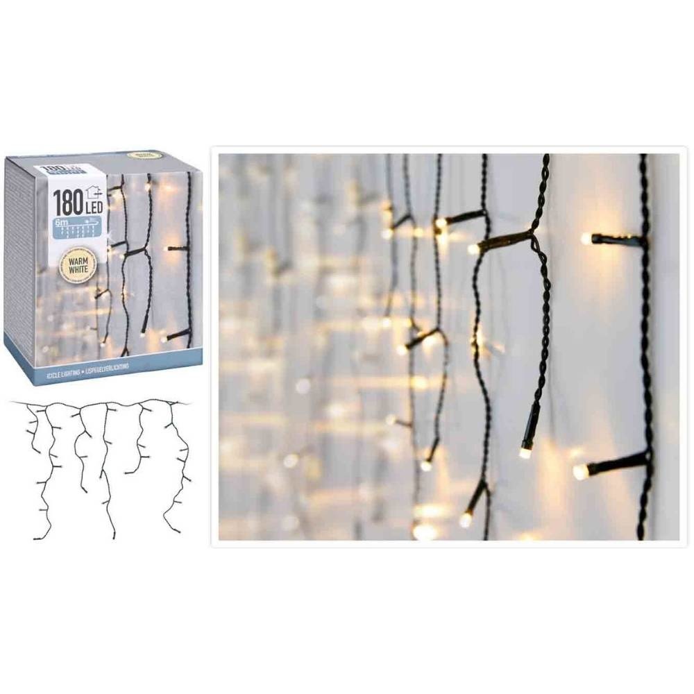 IJspegelverlichting | 180 LED lampjes | warm wit | 6 meter
