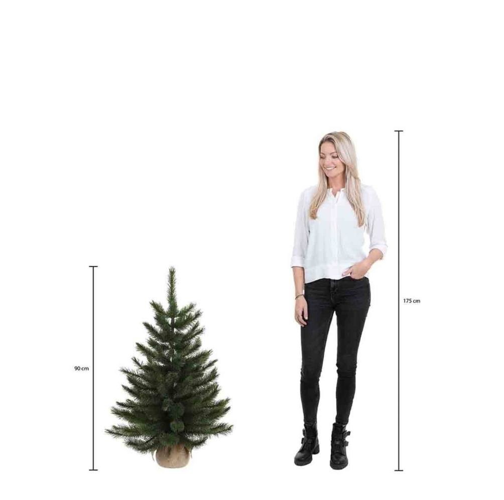 Glendon Potted kunstkerstboom 90xø51cm | groen met bevroren details