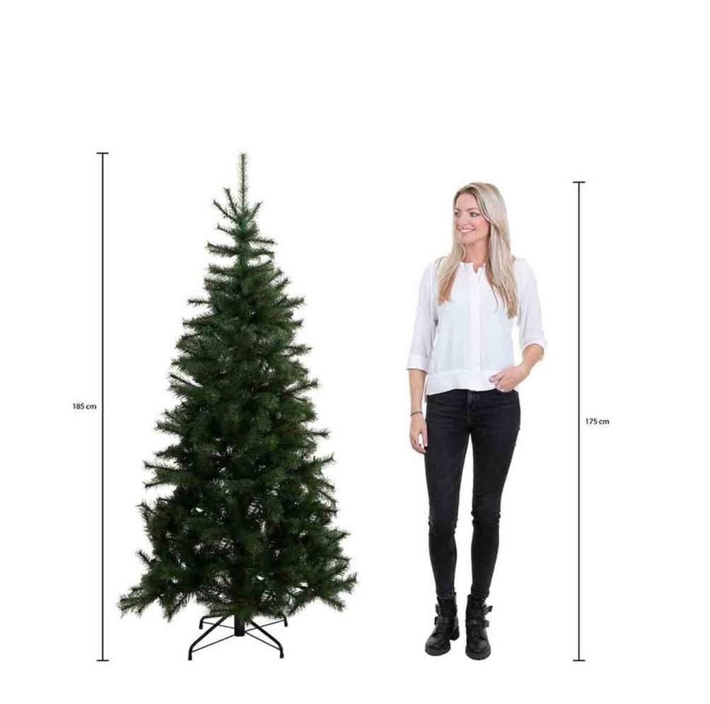 Brampton kunstkerstboom 185xø114cm | groen met 180 LED lampjes
