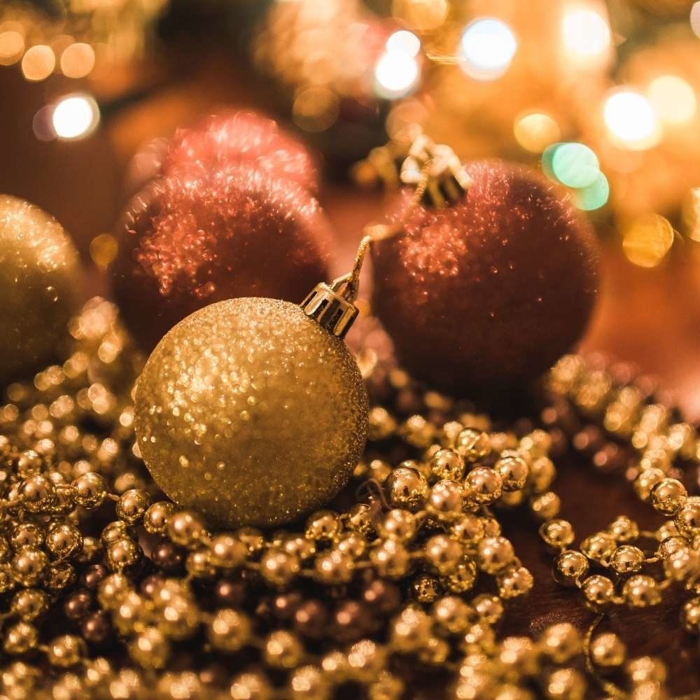 Kerstballen set 42-delig | glas | camel bruin | diverse maten