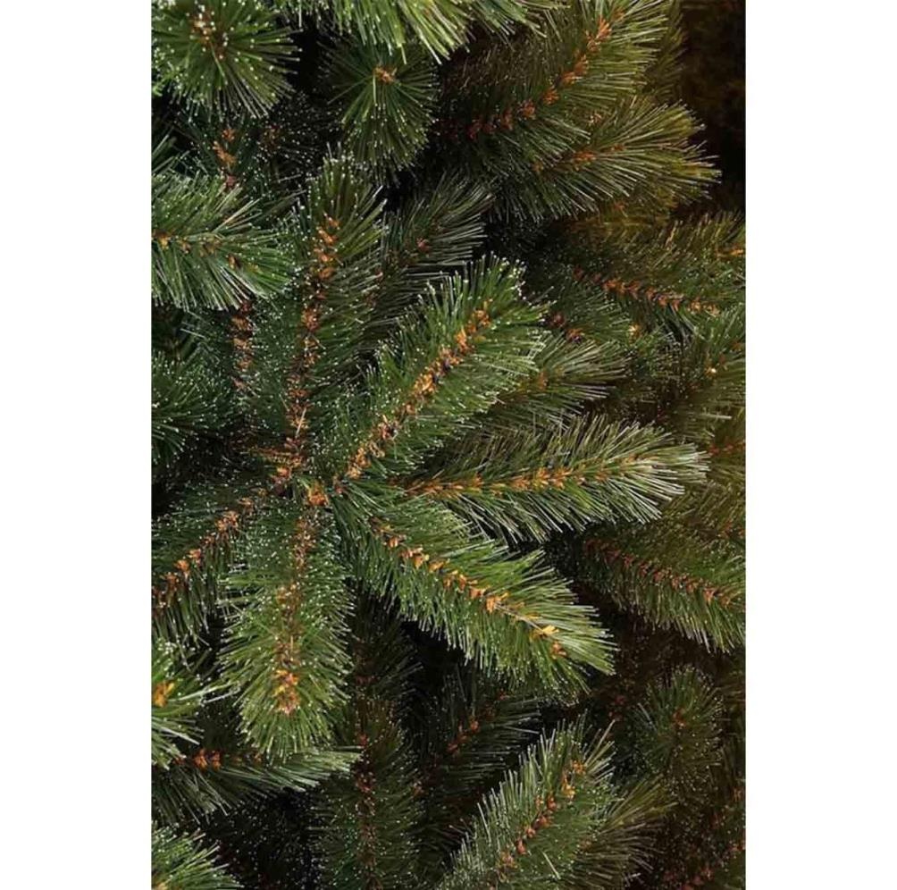 Forest Frosted Slim kunstkerstboom 215xø117cm | groen met bevroren details