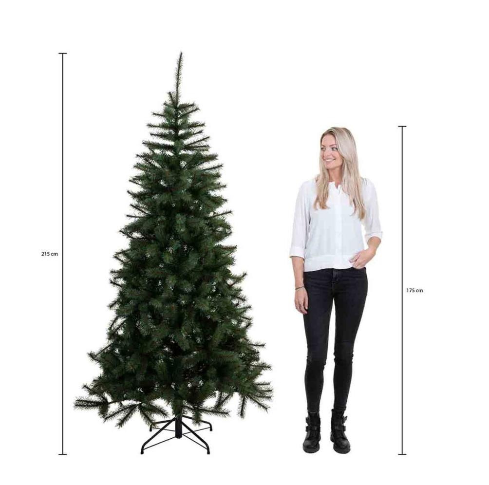 Forest Frosted Slim kunstkerstboom | groen met bevroren details | 215cm
