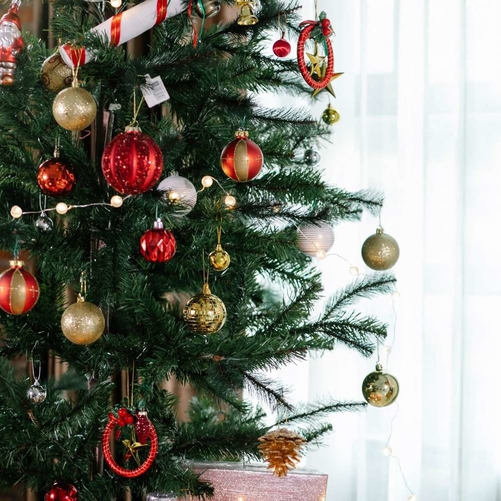 Kerstballen set 10-delig | glas | lichtgoud | 6cm