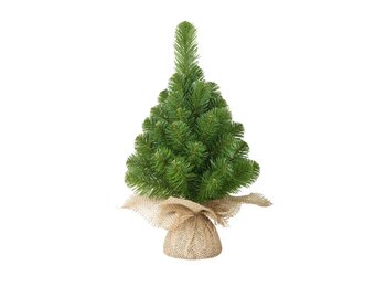 Norton kerstboompje in jute zak 45xø20cm | groen