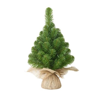 Norton kerstboompje in jute zak 45xø20cm | groen