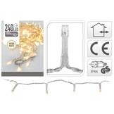 Kerstverlichting transparant snoer | 240 LED lampjes | warm wit | 18 meter