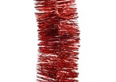 Kerstslinger lametta | glanzend kerstrood | 270cm