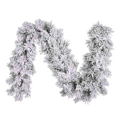 Dinsmore kerstguirlande | wit/met sneeuw | 180cm