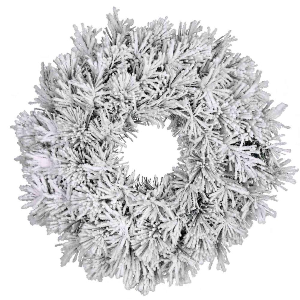 Dinsmore Frosted kerstkrans | wit/met sneeuw | 60cm