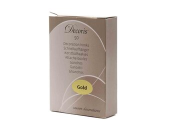 Kerstbalhaakjes | 50 stuks | goudkleurig