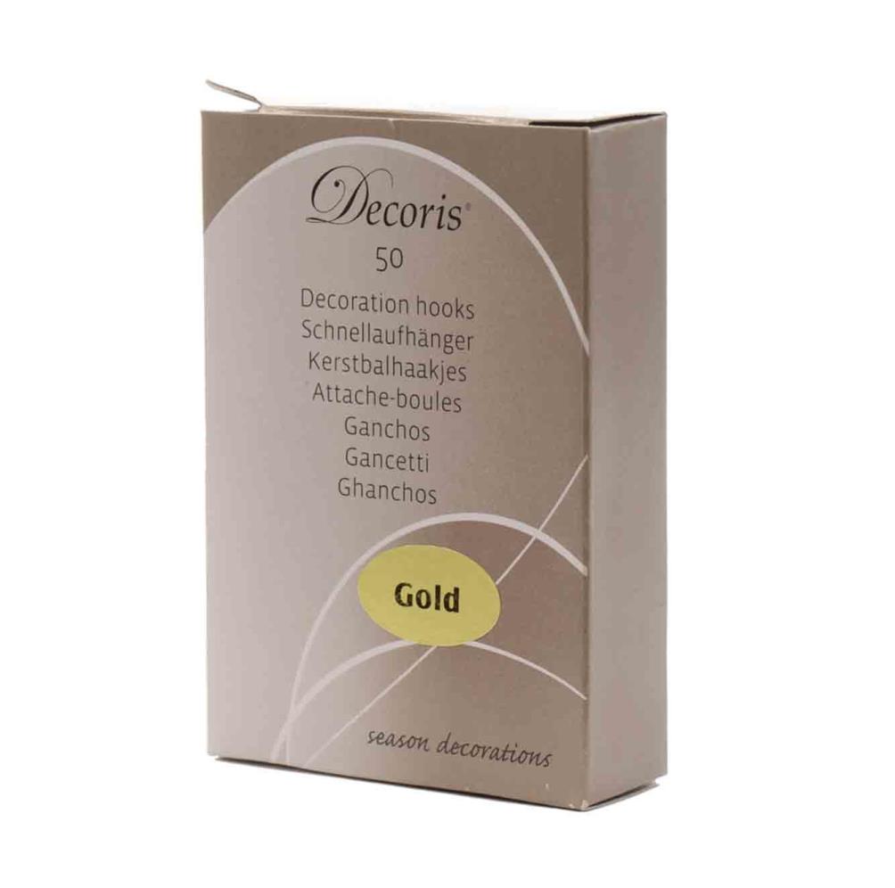 Kerstbalhaakjes | 50 stuks | goudkleurig