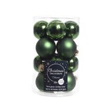 Kerstballen set 16-delig | glas | dennengroen | 3,5cm