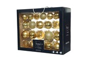 Kerstballen set 42-delig | glas | licht goud | diverse maten