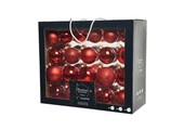 Kerstballen set 42-delig | glas | rood | diverse maten