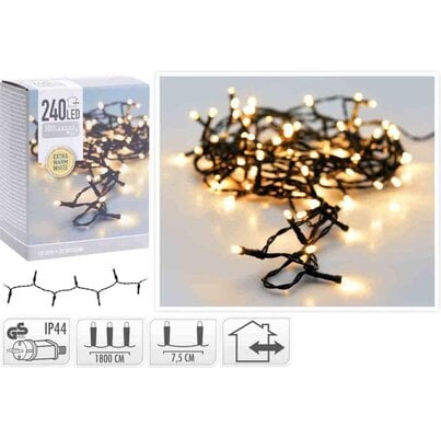 Kerstverlichting | 240 LED lampjes | extra warm wit | 18 meter