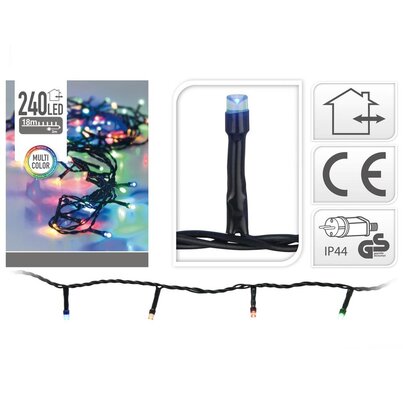Kerstverlichting | 240 LED lampjes | multicolor | 18 meter