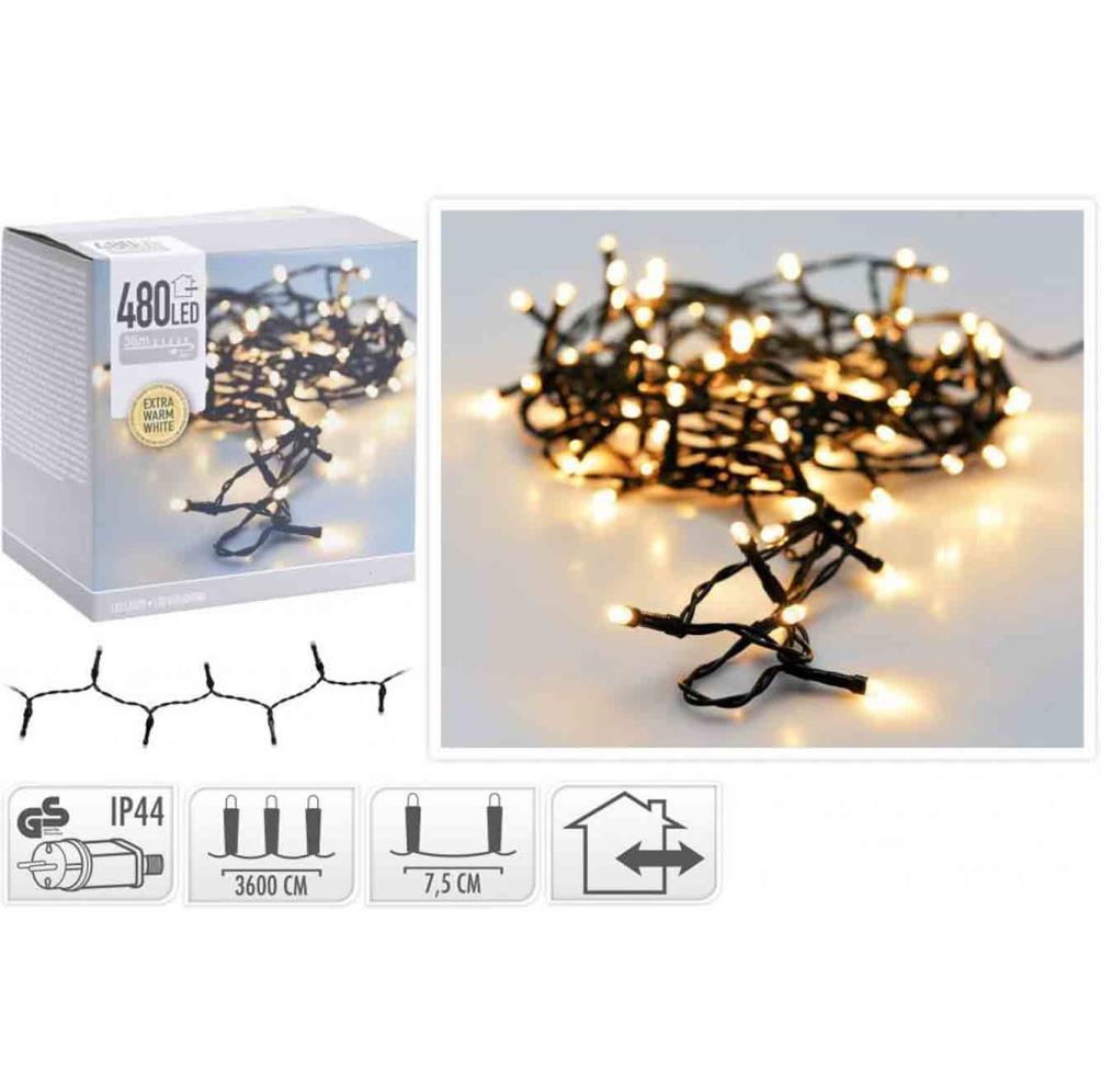 Kerstverlichting | 480 LED lampjes | extra warm wit | 33 meter