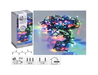 Kerstverlichting | 40 LED lampjes | multicolor | 3 meter