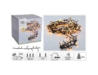 Kerstverlichting micro cluster | 1500 LED lampjes | extra warm wit | 30 meter