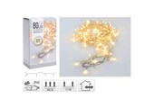 Kerstverlichting transparant snoer | 80 LED lampjes | warm wit | 6 meter