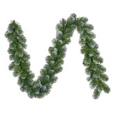 Norton Frosted kerstguirlande | groen met sneeuw details | 270cm