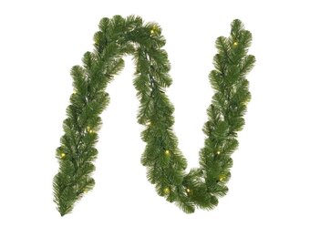 Norton kerstguirlande | groen met LED lampjes | 180cm