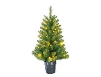Riverton kerstboompje in pot 90xø58cm | groen met 30 LED lampjes