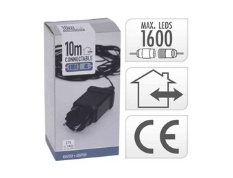 Startsnoer koppelbare kerstverlichting | adapter | 10 meter