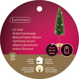 Mini kerstboom decoratief | groen | LED/warm wit | 40cm