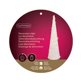 Kerstboom kegel met verlichting | papier | wit | LED/warm wit | 58cm