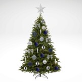 Kerstversiering pakket | Winter Morning | nachtblauw/zilver/winterwit