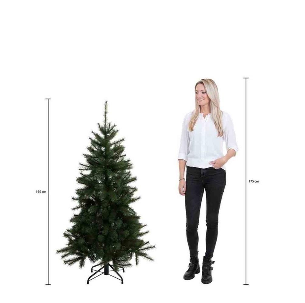 Clive kunstkerstboom | groen met LED lampjes | 155cm