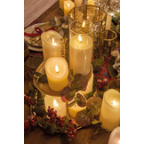 LED kaars | glas & wax | wit/warm wit | ø10x15cm